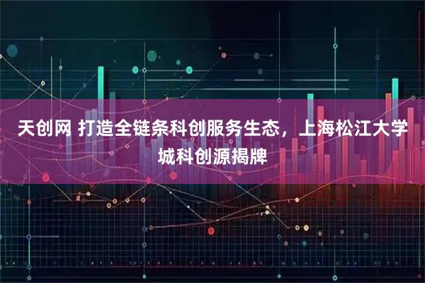 天创网 打造全链条科创服务生态，上海松江大学城科创源揭牌